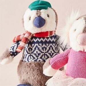 Anthropologie Mr Frost Penguin Stuffed Animal